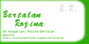 bertalan rozina business card
